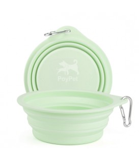 PoyPet Large Silicone Collapsible Dog Bowl 500 mL(Green)