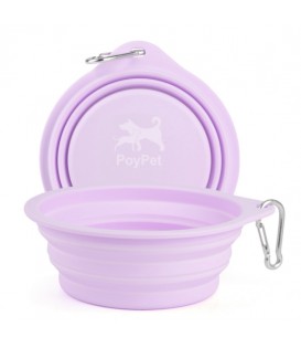 PoyPet Large Silicone Collapsible Dog Bowl 500 mL(Blue)